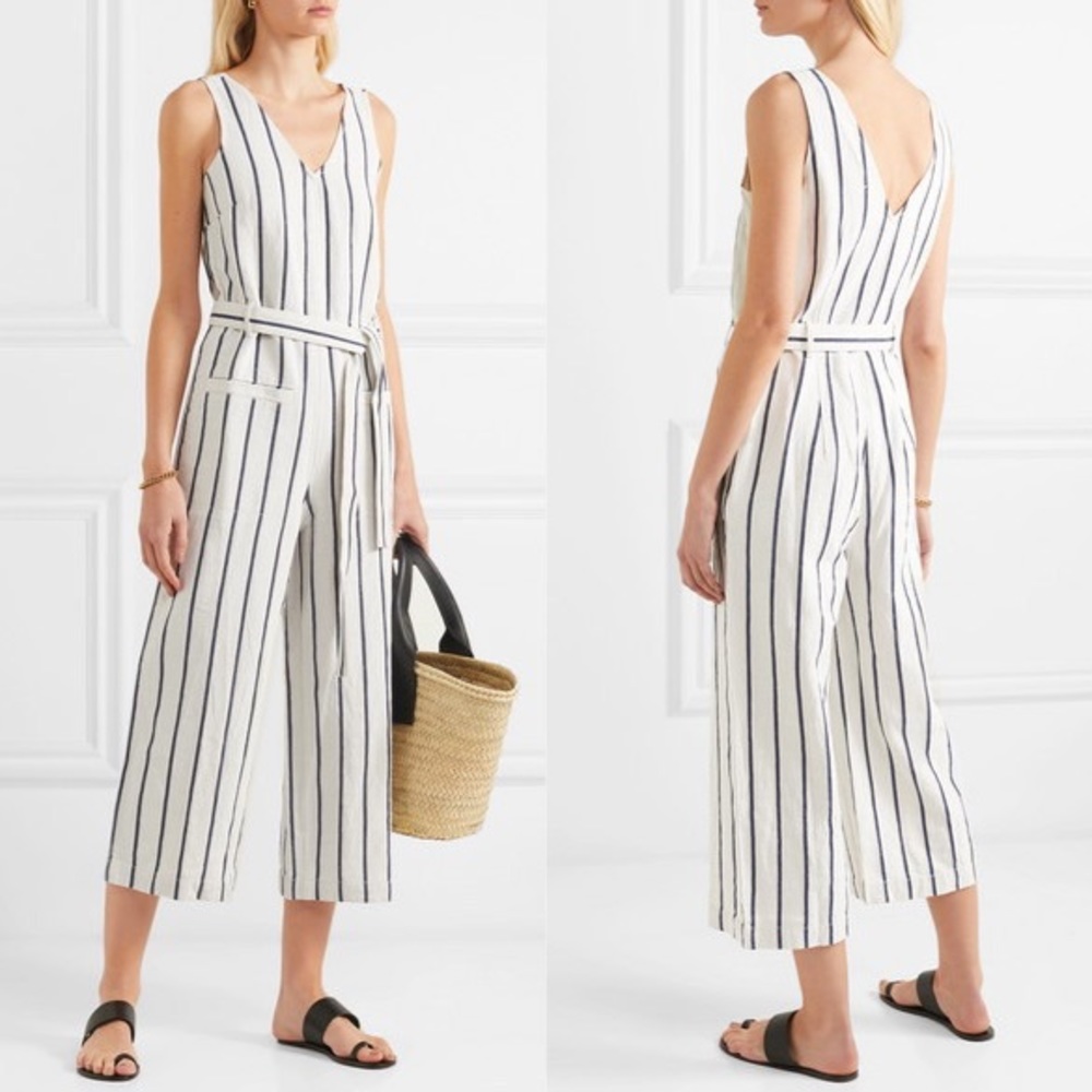 Like New! Madewell Striped Pull-On Jumpsuit Sz XL, used once.